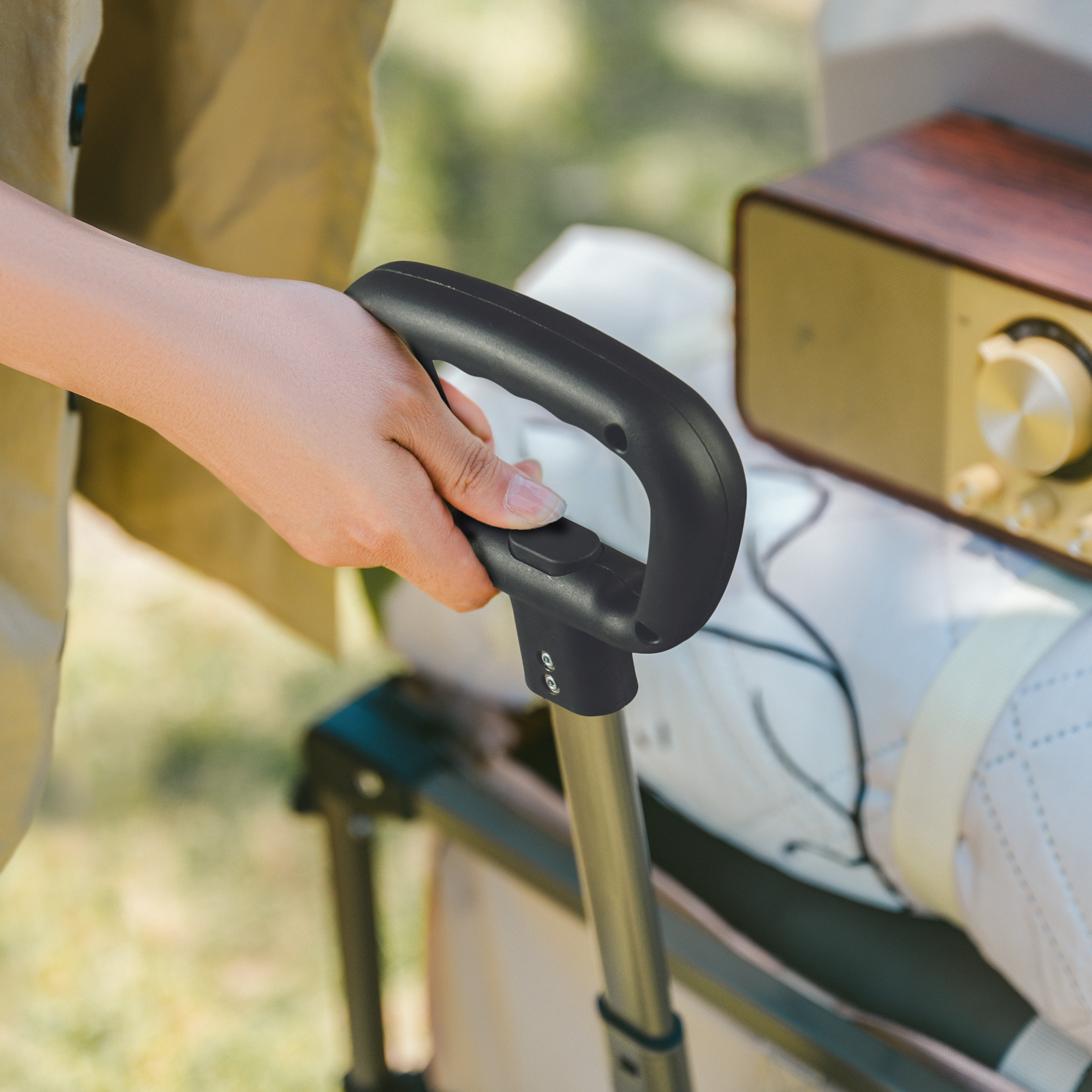 Naturehike skládací transportní vozík s rozšířením 100 + 50 l – 11,4 kg – krémový